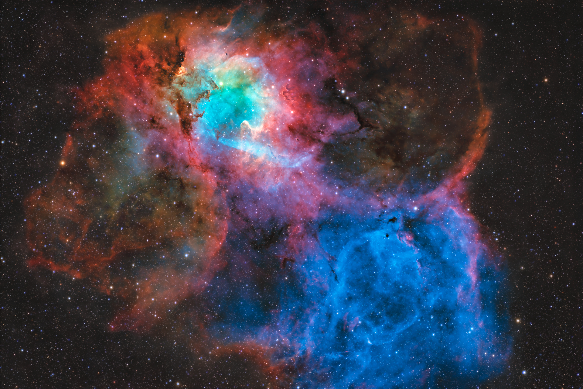 Lion Nebula, Sh2-132